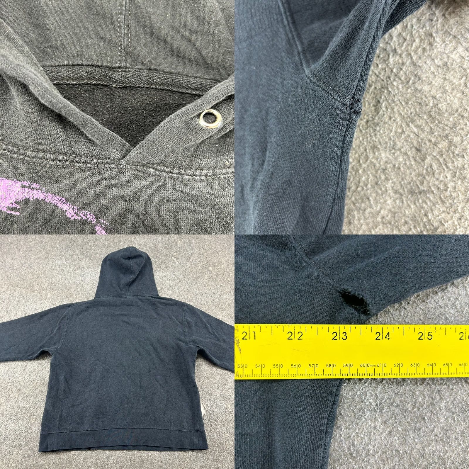 Vintage VINTAGE Black Craft Hoodie Mens L III Black Pullover Sweatshirt Goth Emo Demon Size US L / EU 52-54 / 3 - 8 Thumbnail