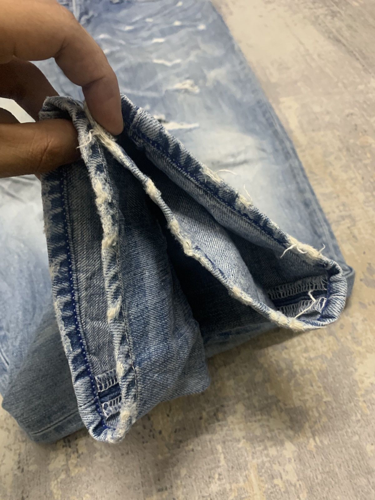 Japanese Brand AOIRO Japanese Distressed Denim Size US 32 / EU 48 - 7 Thumbnail