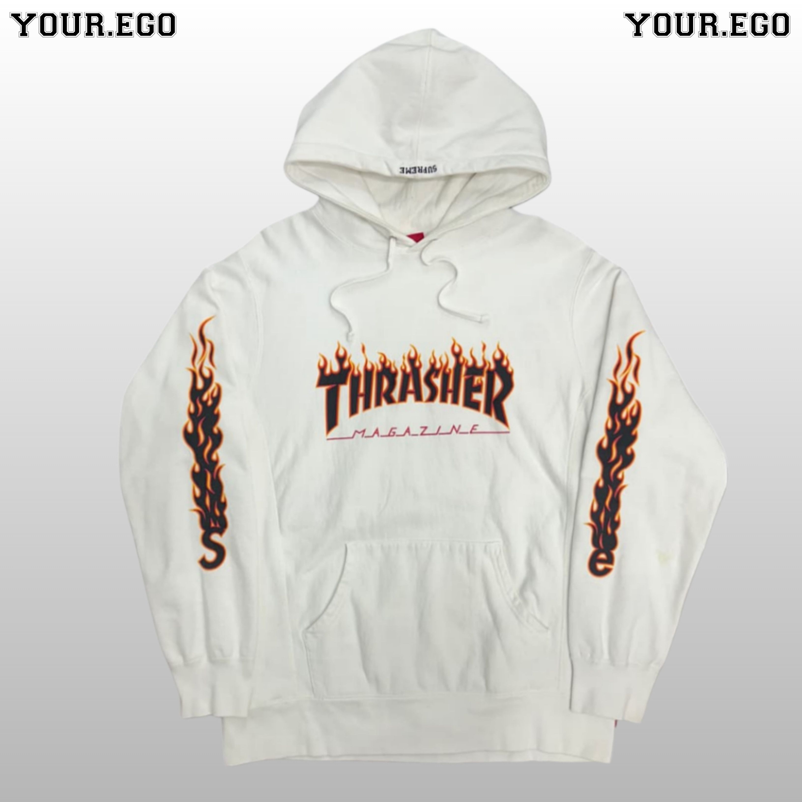 Supreme × Thrasher Supreme x Thrasher Flame Hoodie Blue/ Orange 