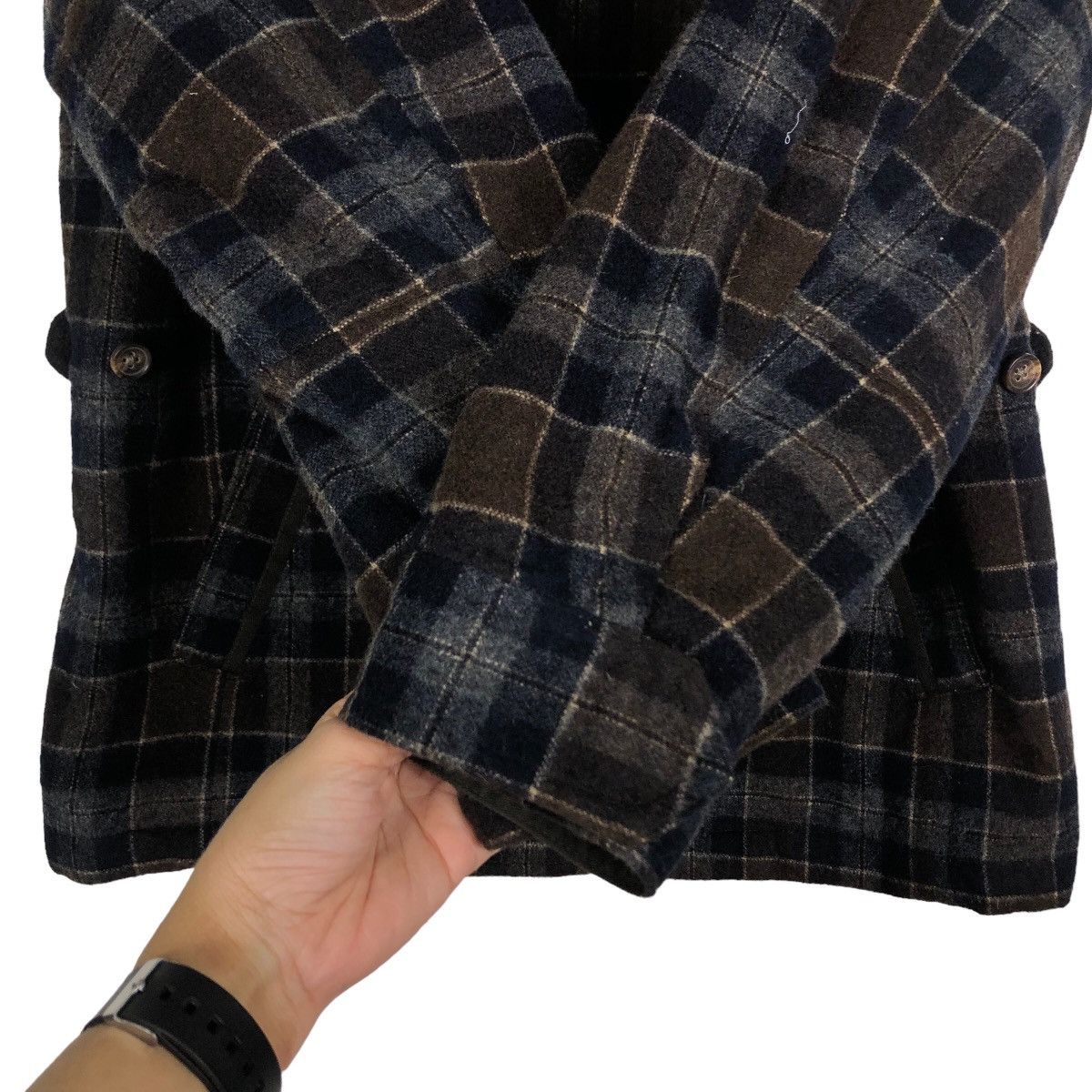 Japanese Brand 🔥Vintage Wool Jacket Simple Life Tartan Design Issey Miyake Size US L / EU 52-54 / 3 - 15 Thumbnail