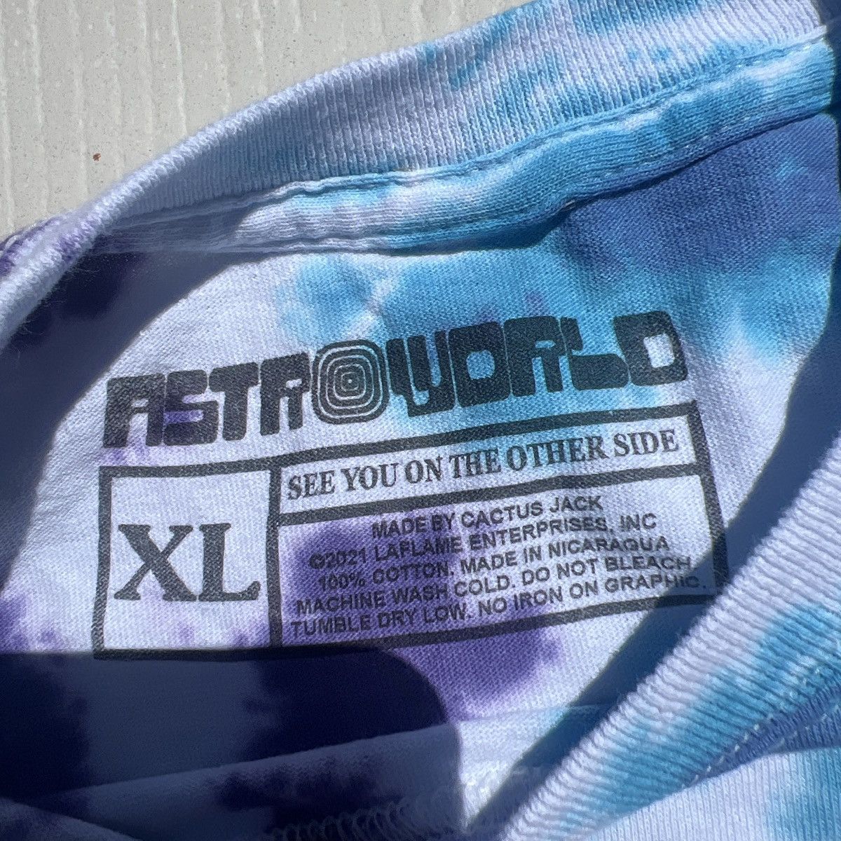 Travis Scott 2021 Travis Scott Astroworld fest “Flame” tiedye T Size US XL / EU 56 / 4 - 2 Thumbnail