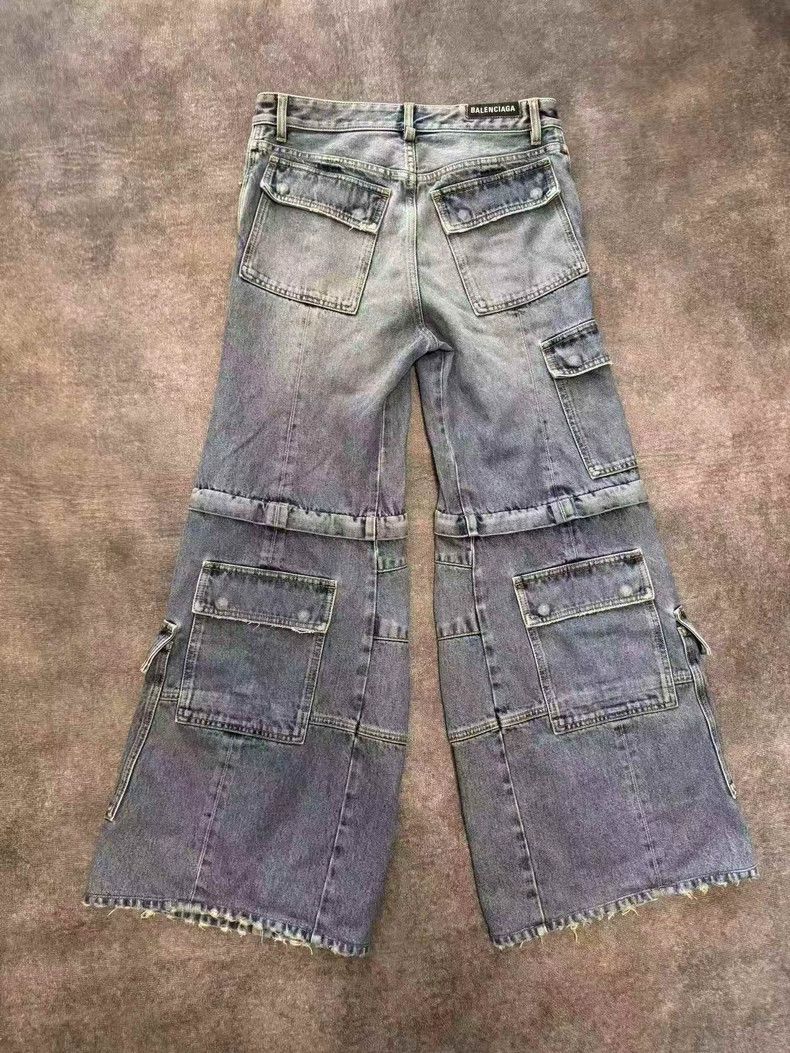 Balenciaga Balenciaga size XS Cargo25 Sun Bleached Light Indigo Lette Size US 27 - 2 Thumbnail
