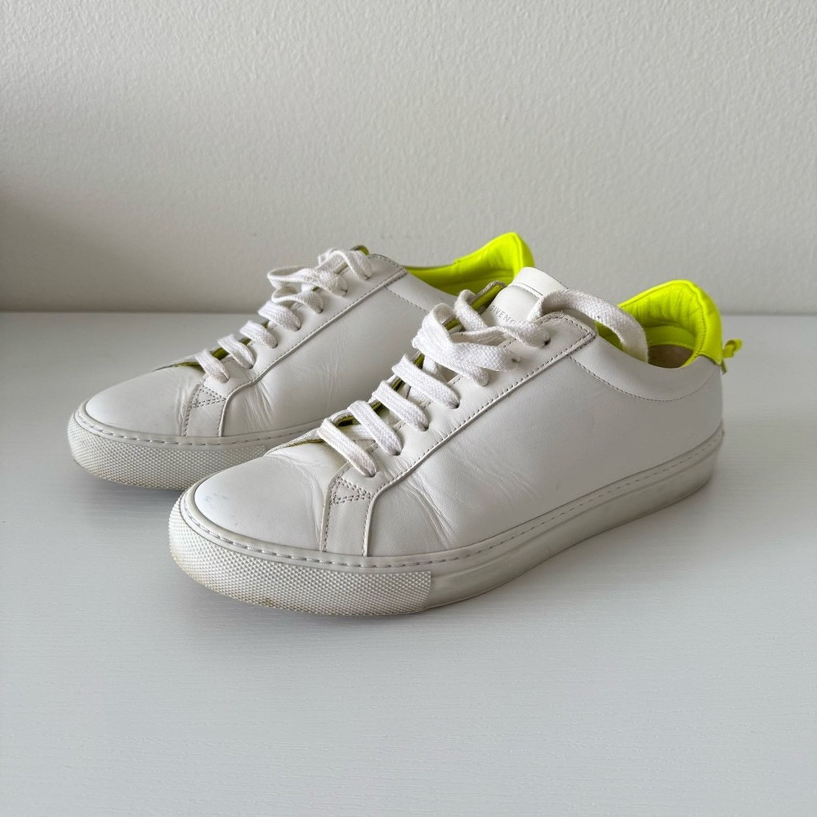Givenchy Givenchy White and Neon Green Sneakers, Size 39,5, Authentic Size US 9 / IT 39 - 1 Thumbnail