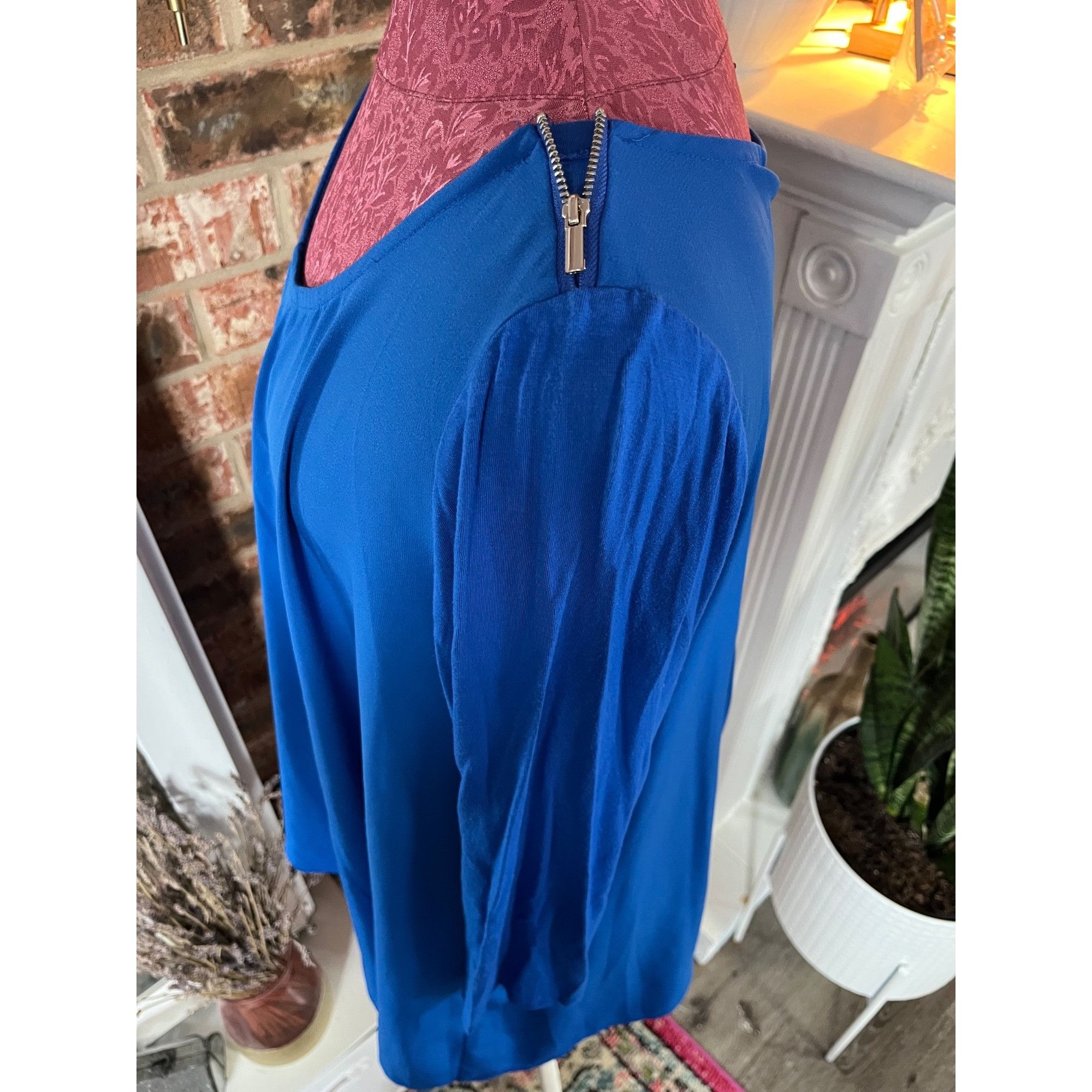 Other Rafaella Womens Royal Blue Asymmetrical Layered Tunic Top Lg Size L / US 10 / IT 46 - 3 Thumbnail