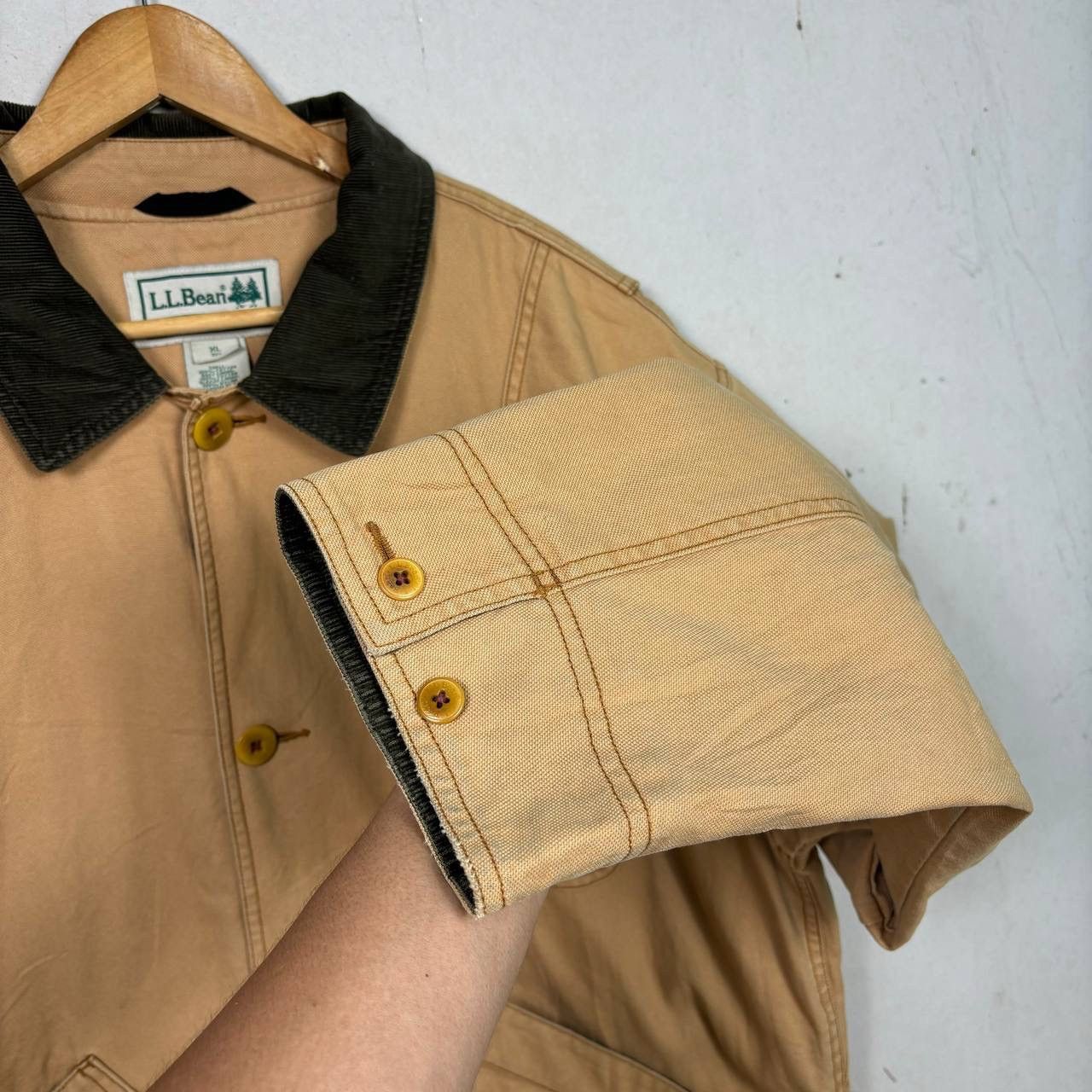 L.L. Bean VTG 90s LL Bean Canvas Barn Chore Jacket Brown Field Jacket Size US XL / EU 56 / 4 - 10 Thumbnail