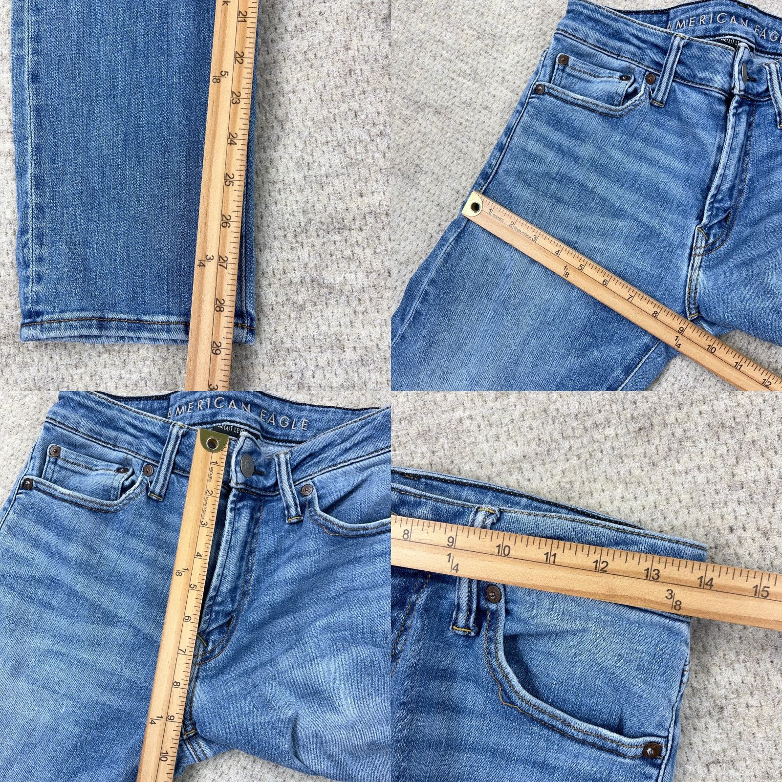 American Eagle Outfitters American Eagle Outfitters Jeans Men Slim Straight 29x30 Medium Wash Stretch Pockets Blue Classic Size US 29 - 8 Thumbnail