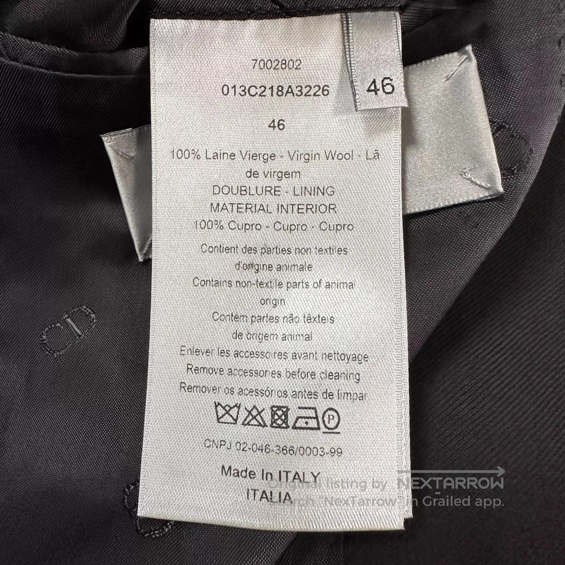 Dior Black Single-Breasted Blazer with Bee Brooch. Size US M / EU 48-50 / 2 - 5 Thumbnail