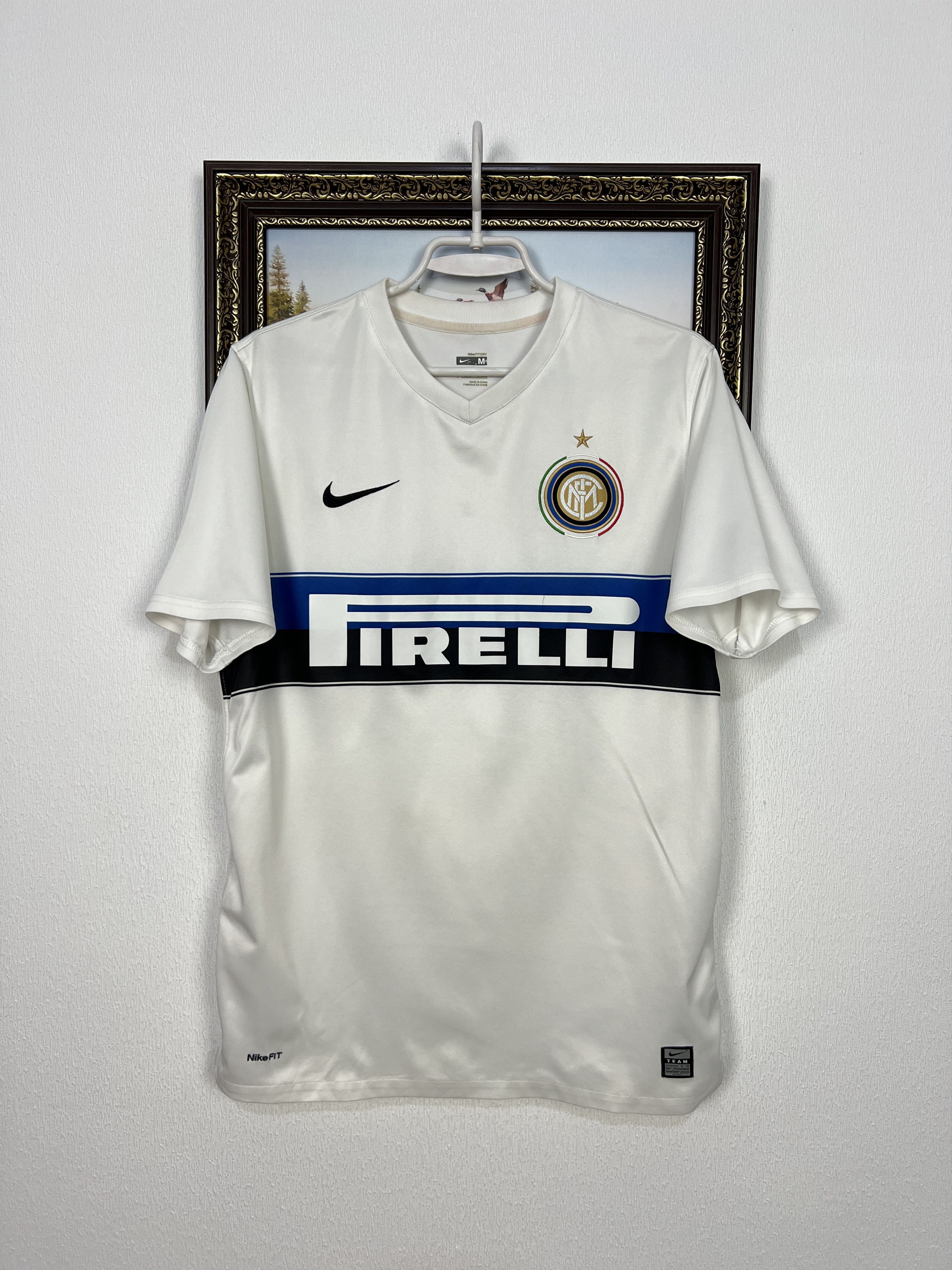 Internazionale Away football shirt 2009 Soccer White Nike