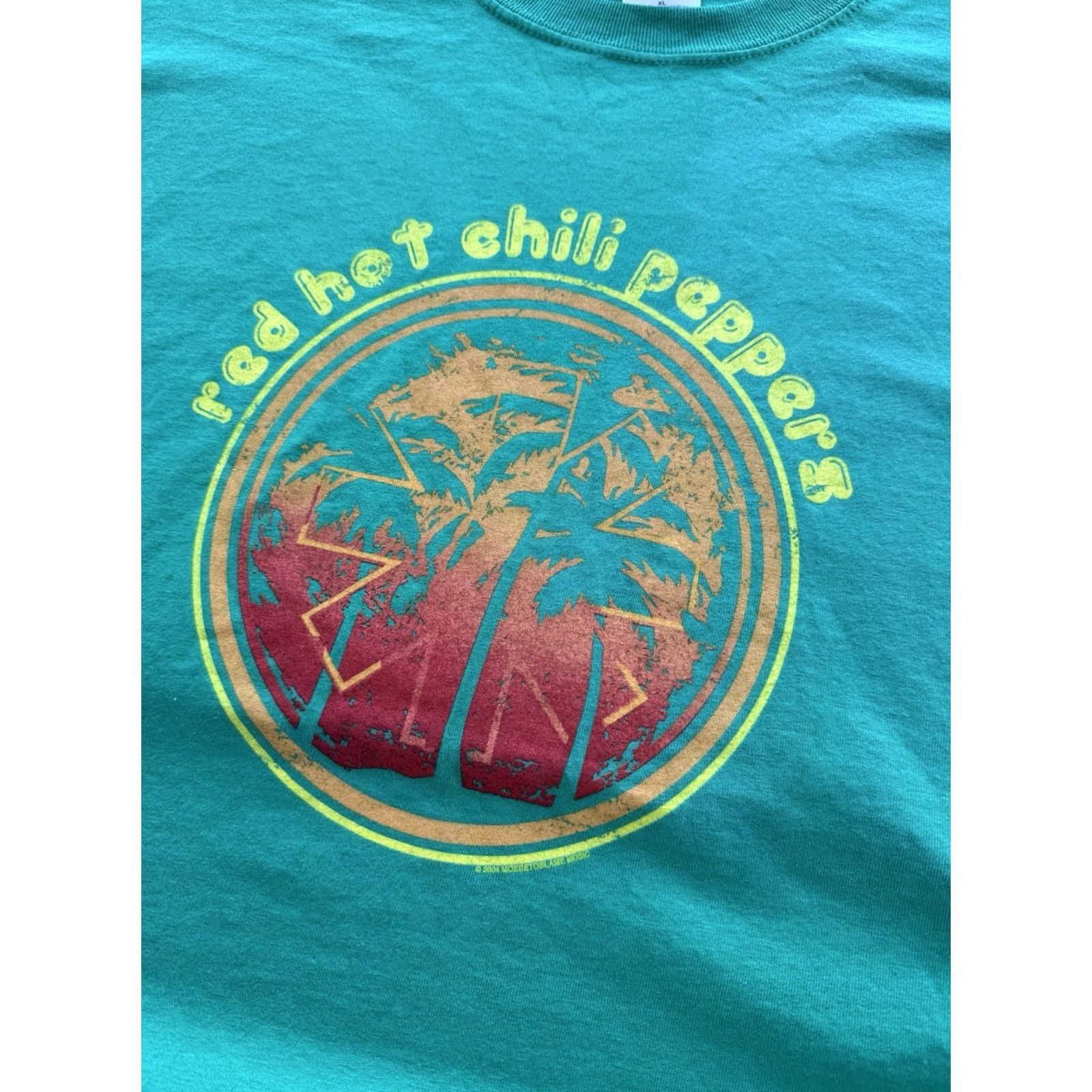 Vintage VINTAGE Red Hot Chili Peppers T-Shirt XL Green Rock Band Shirt Mens 2003 RHCP Sz XL Short Sleeve Graphic Print Vintage Shirt Size US XL / EU 56 / 4 - 5 Thumbnail