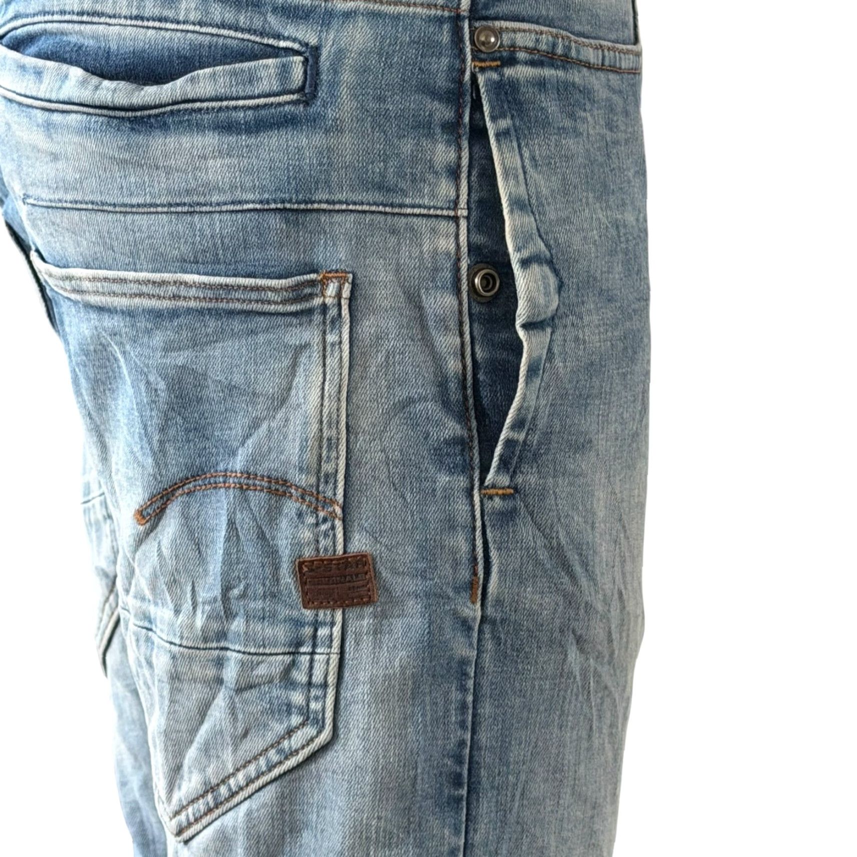 G-Star G-Star RAW D-Staq 3D Slim Jeans Blue Denim W32 L27 Zip Fly Mens Jeans 5-Pocket Design Slim Fit 3D 1990s Style Size US 32 / EU 48 - 6 Thumbnail