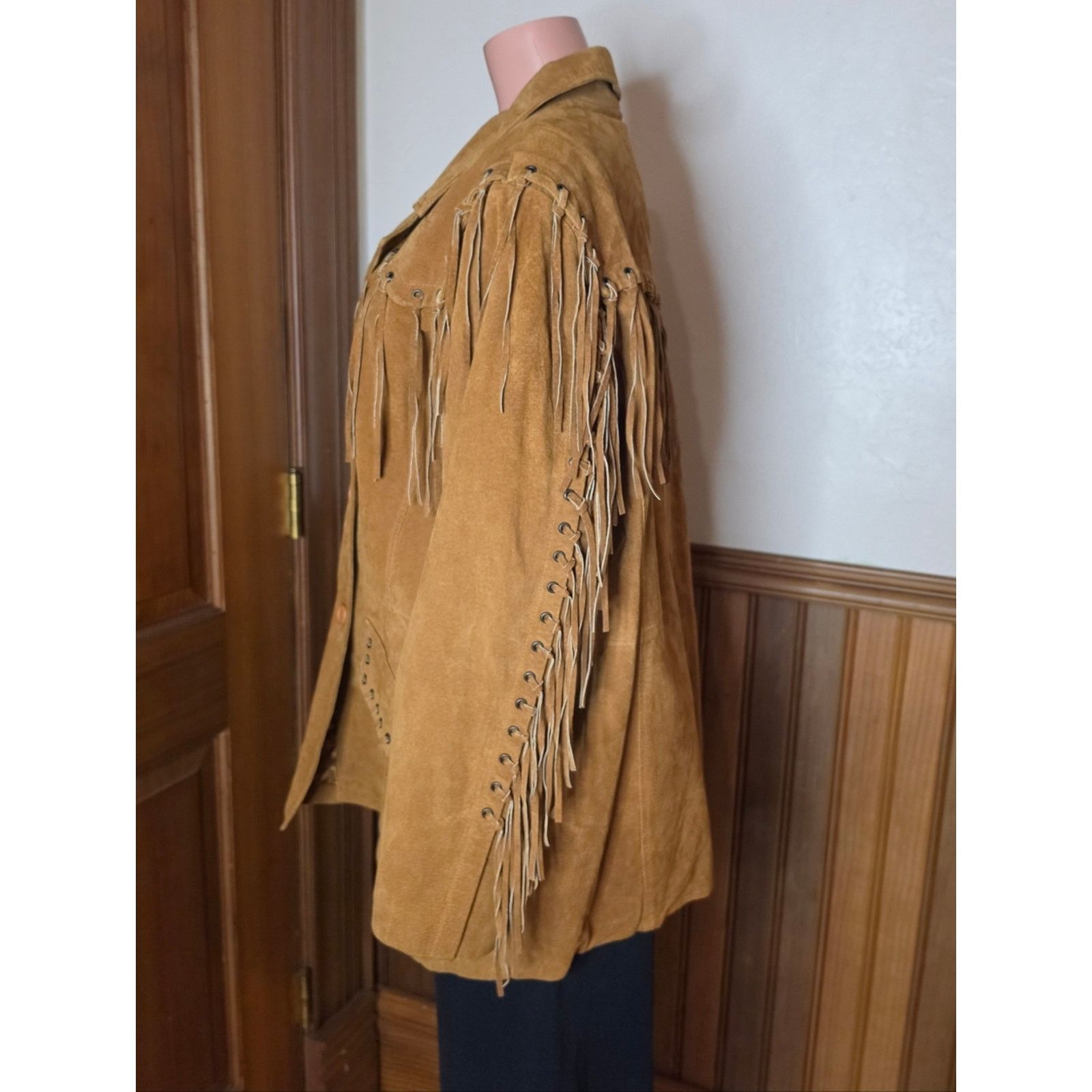 Excelled NWOT Excelled Collection Fringe Suede Coat 3XL Size 3XL / US 20-22 - 3 Thumbnail