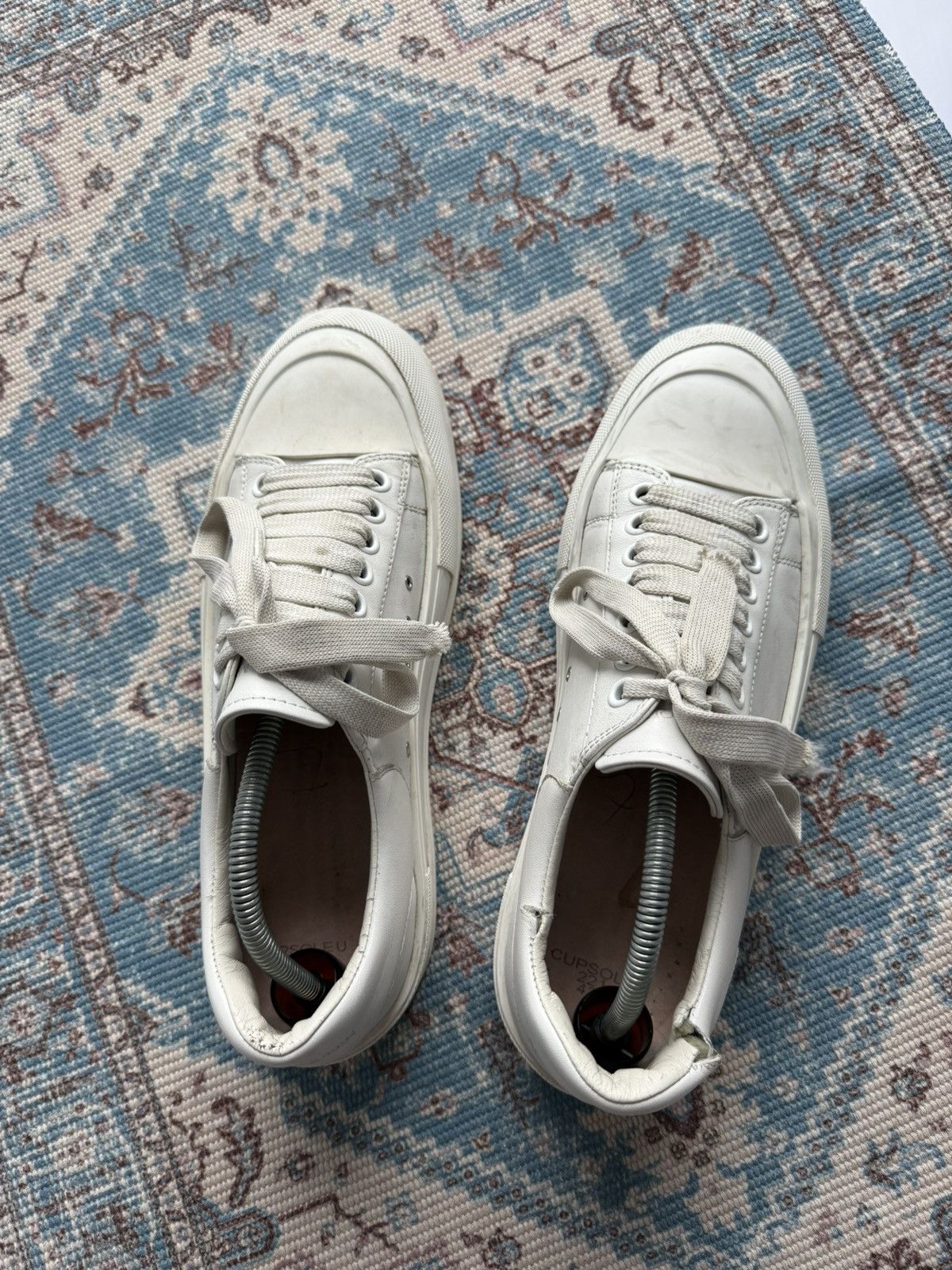 Alexander McQueen Alexander McQueen Deck Lace-Up Plimsoll Leather Shoes Sz43,5 Size US 10.5 / EU 43-44 - 8 Thumbnail