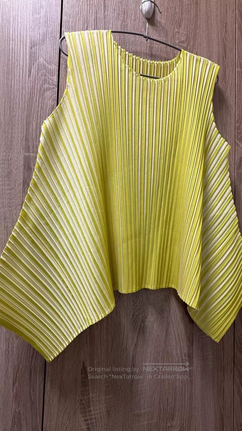 Issey Miyake Issey Miyake Yellow Tank Top Size L / US 10 / IT 46 - 3 Thumbnail