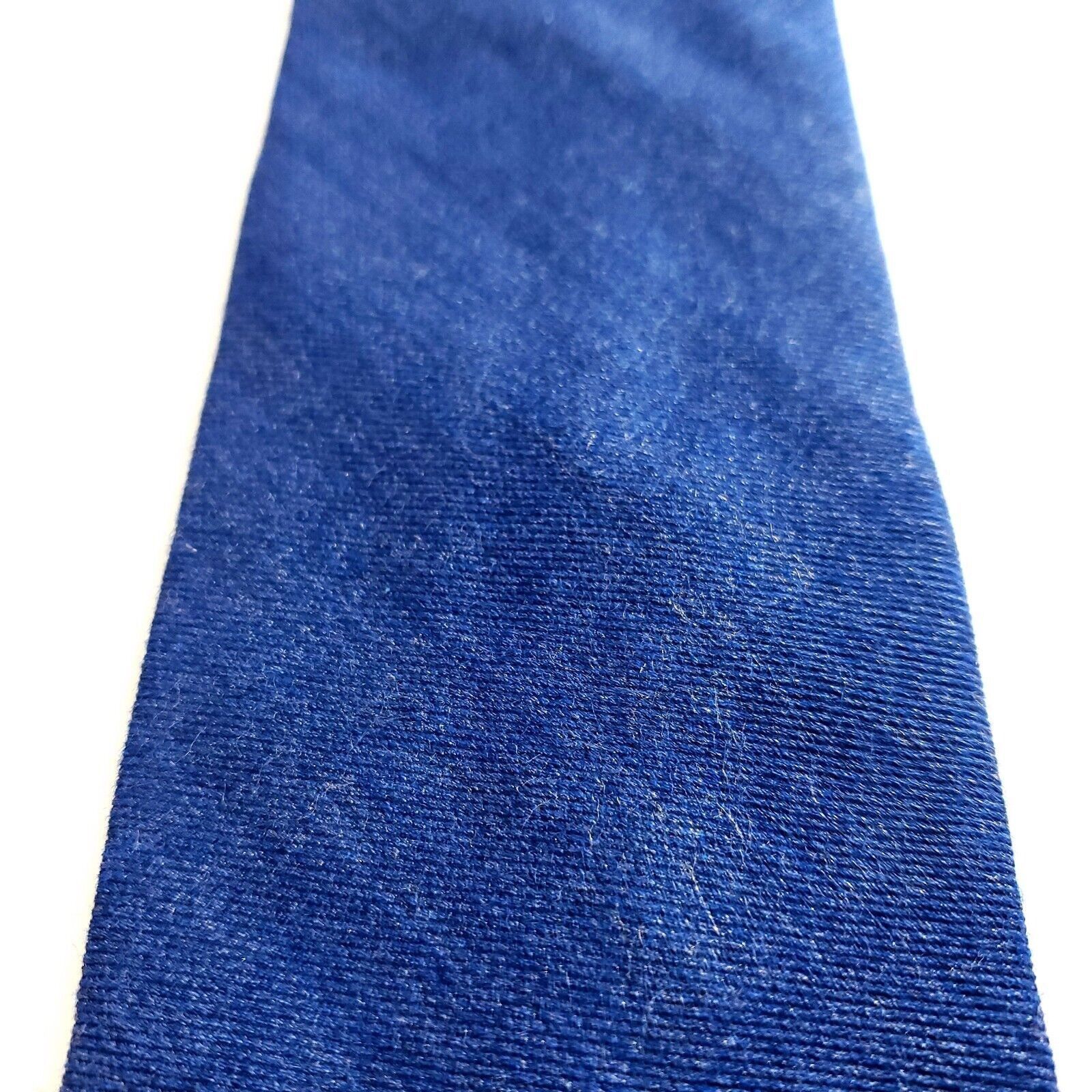 J Ferrar JF J. Jerrar Polyester Rayon Solid Blue Skinny Silk Tie Size ONE SIZE - 2 Thumbnail