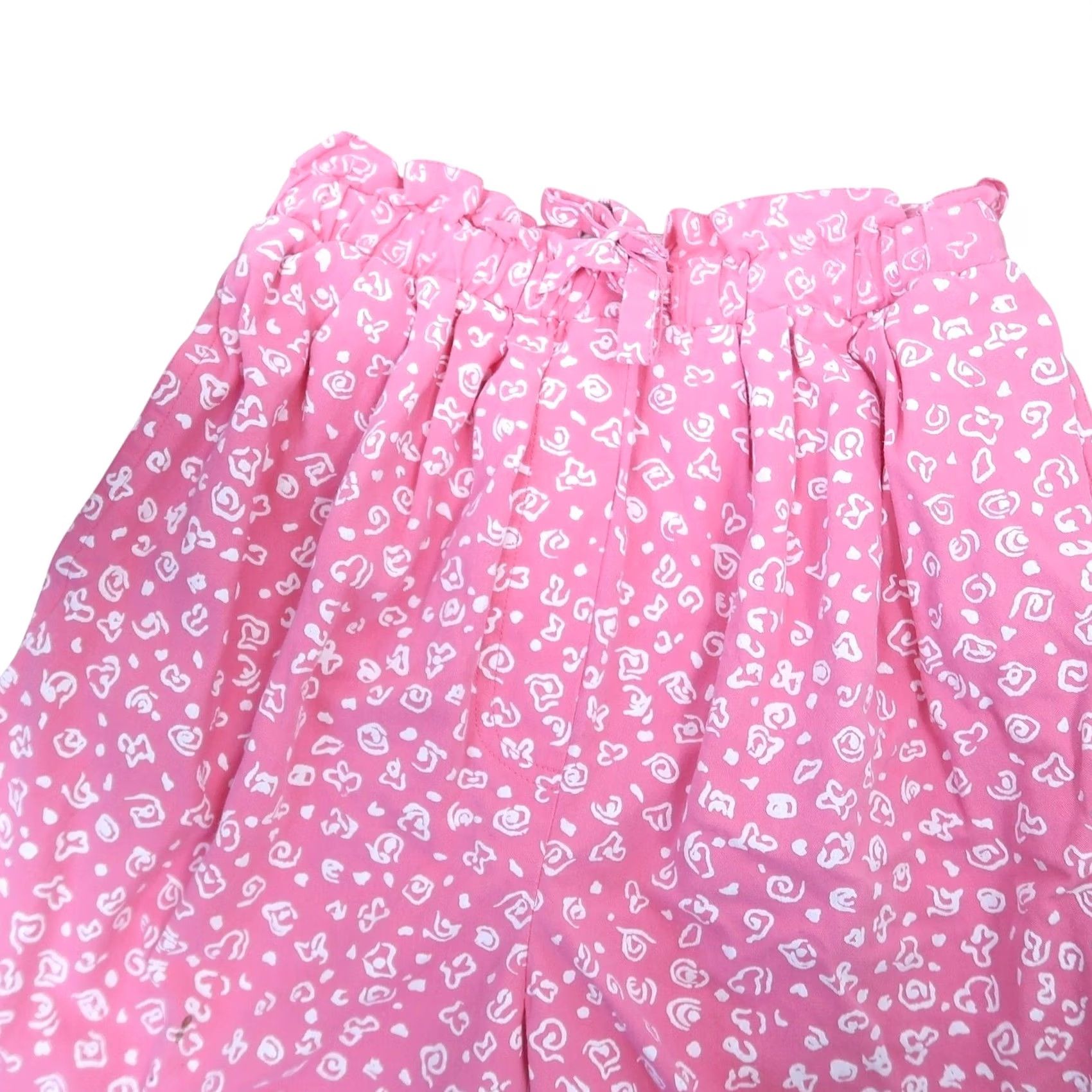 Pinko VINTAGE Greenline Sport Shorts Pink White Floral S Women 80s Size 28" / US 6 / IT 42 - 2 Thumbnail