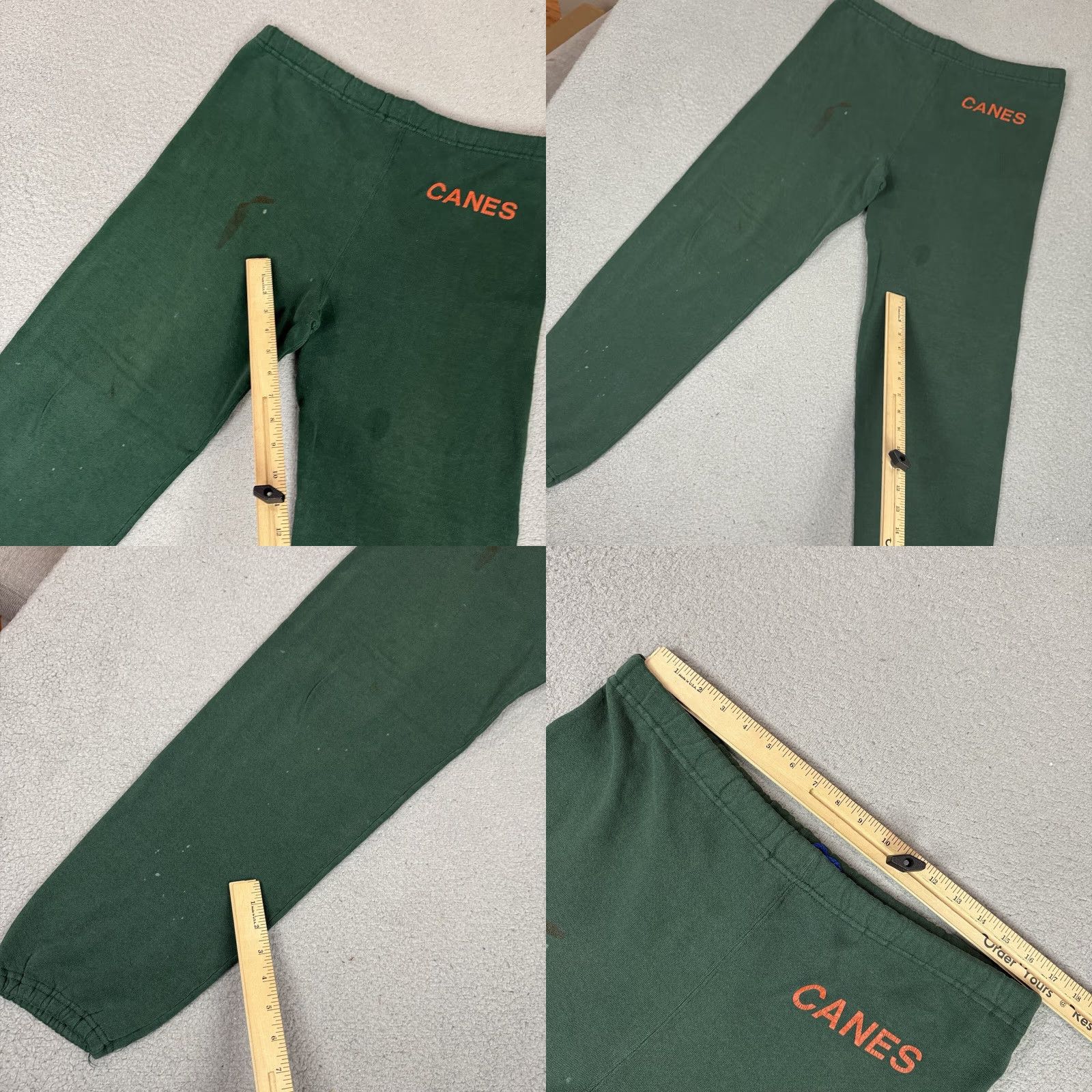 Russell Athletic VINTAGE Russell Athletic Sweatpants Adult M Green Miami Hurricanes 80s Retro Sports Mens Size US 31 - 8 Thumbnail