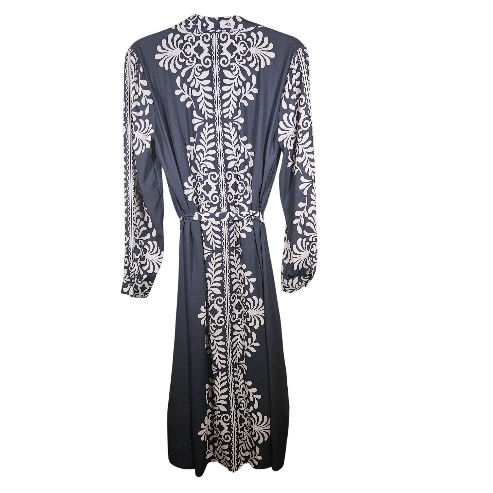 Elie Tahari Elie Tahari M/M Womens Long Sleeve Black & White Dress Size M / US 6-8 / IT 42-44 - 4 Thumbnail