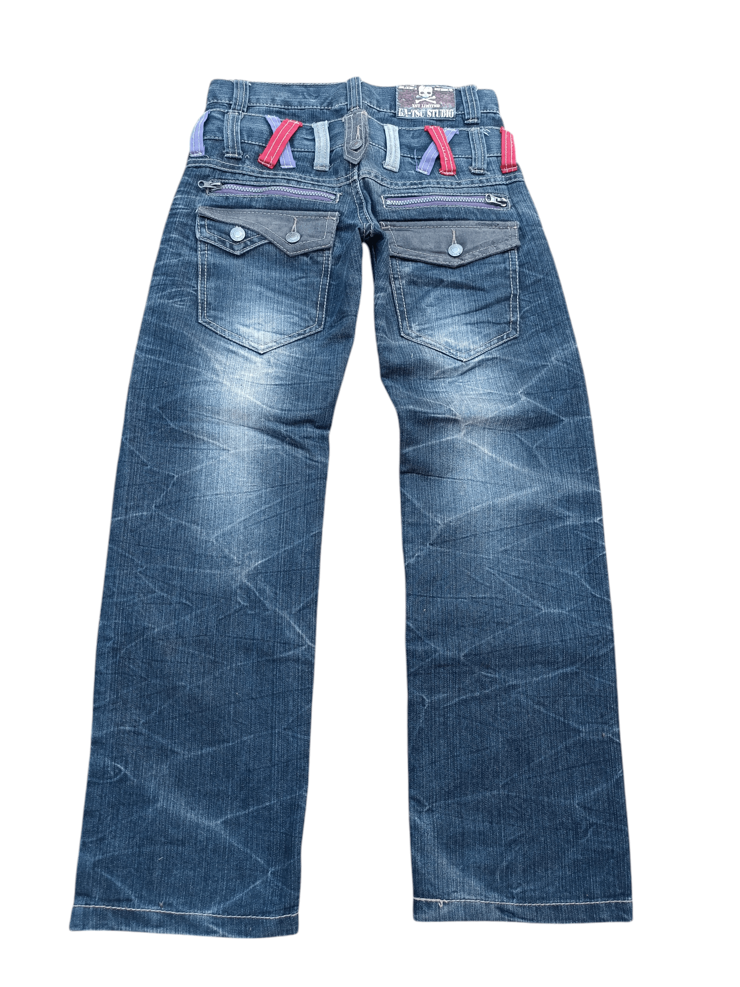 Japanese Brand RARE 🔥 Ba-tsu Studio Double Waist Patchwork Denim Jeans Size US 28 / EU 44 - 8 Thumbnail
