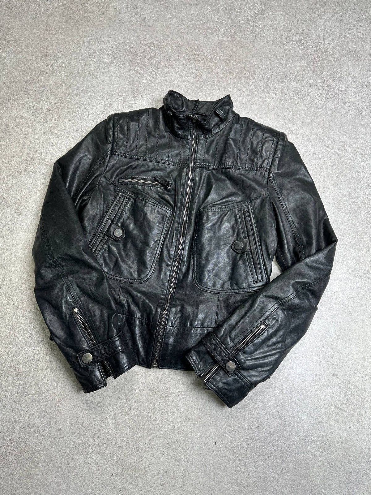 John Galliano John Galliano SS07 Runway Leather Moto Biker Jacket Size US S / EU 44-46 / 1 - 5 Thumbnail