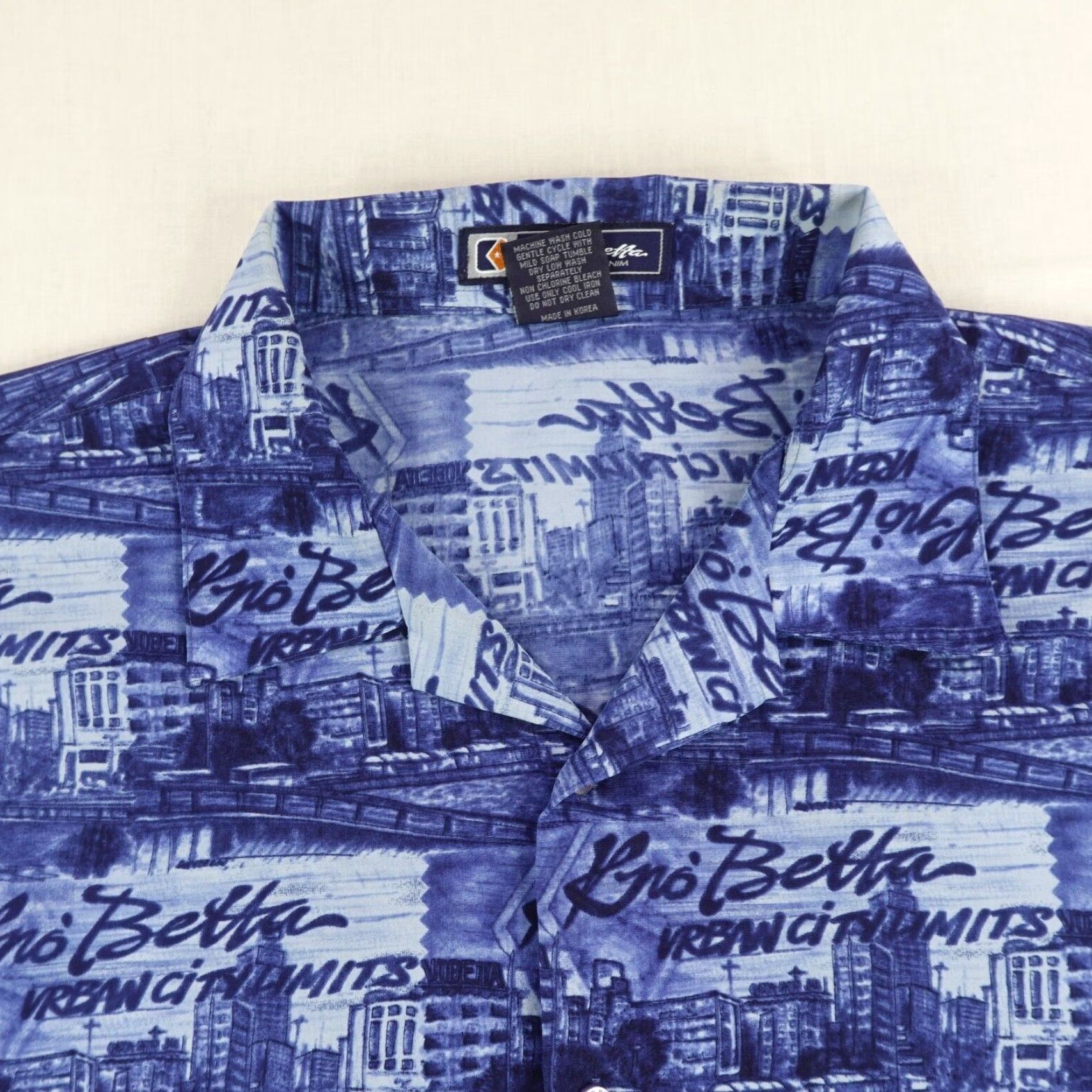 Vintage VINTAGE Kno Betta Shirt XL Pink Button-Up Collared Short Sleeve AOP Graphic Print Men’s Size US XL / EU 56 / 4 - 2 Thumbnail