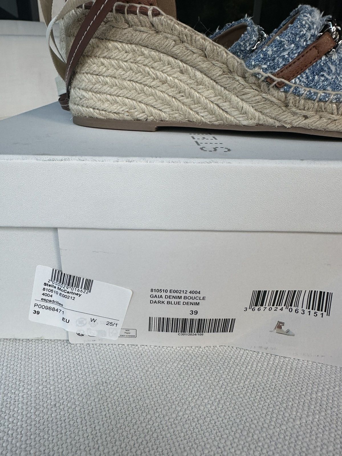 Stella McCartney STELLA MCCARTNEY Gaia denim bouclé espadrilles Size US 9 / IT 39 - 4 Thumbnail