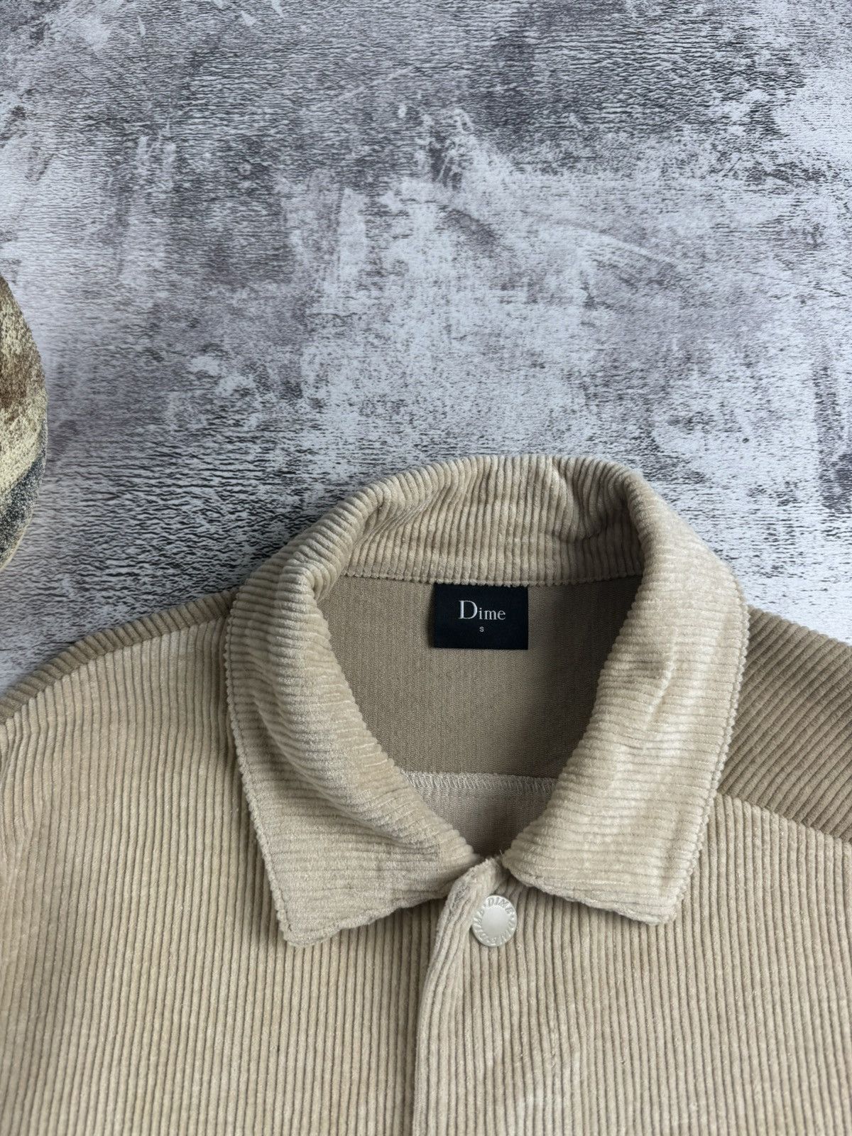 Dime Dime Corduroy Velvet Cream Snap Hip Hop Bomber Light Jacket Size US S / EU 44-46 / 1 - 13 Thumbnail