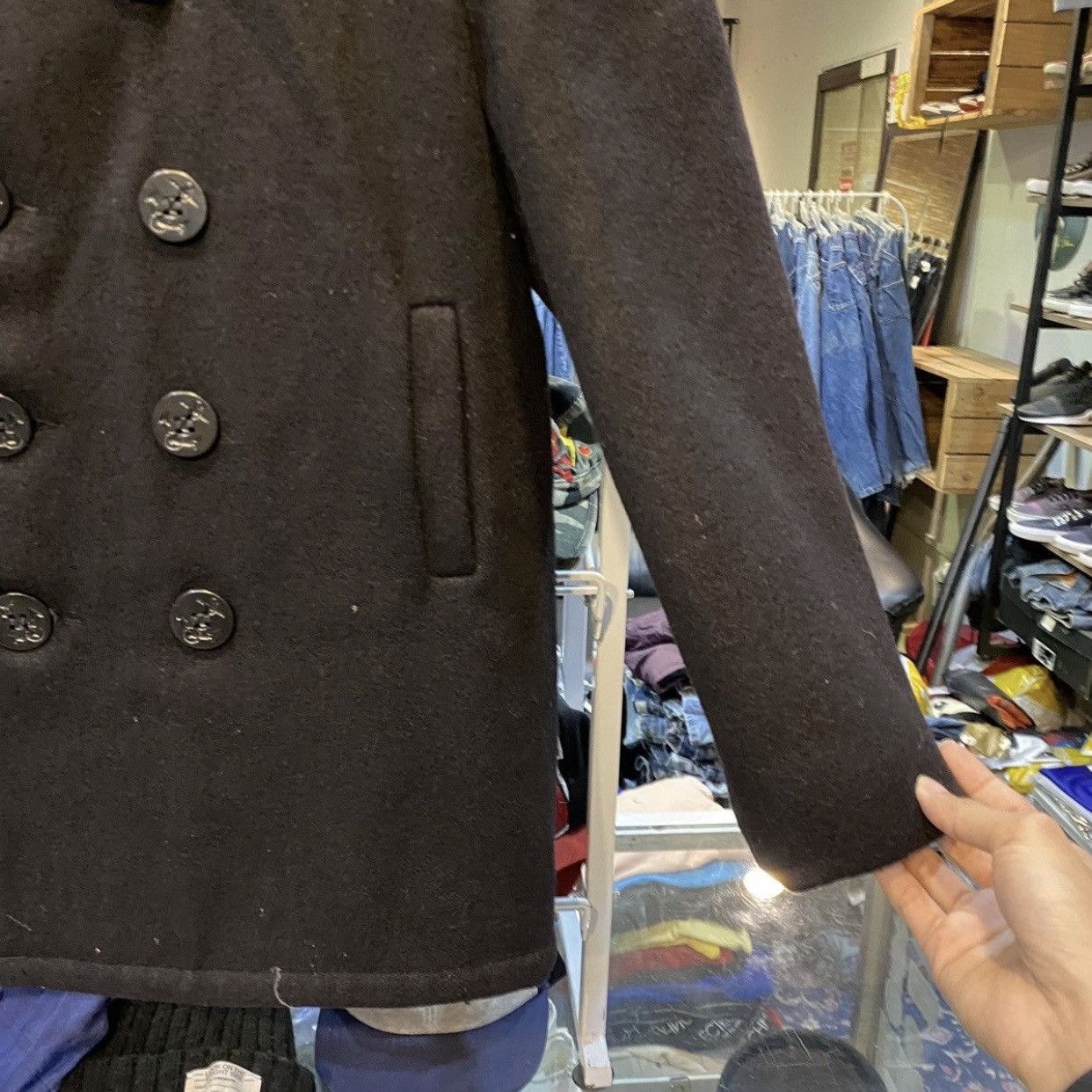 Schott Vtg Schott U.S 740N Pea Coat Wool Jacket - USA 38 Size US S / EU 44-46 / 1 - 7 Thumbnail