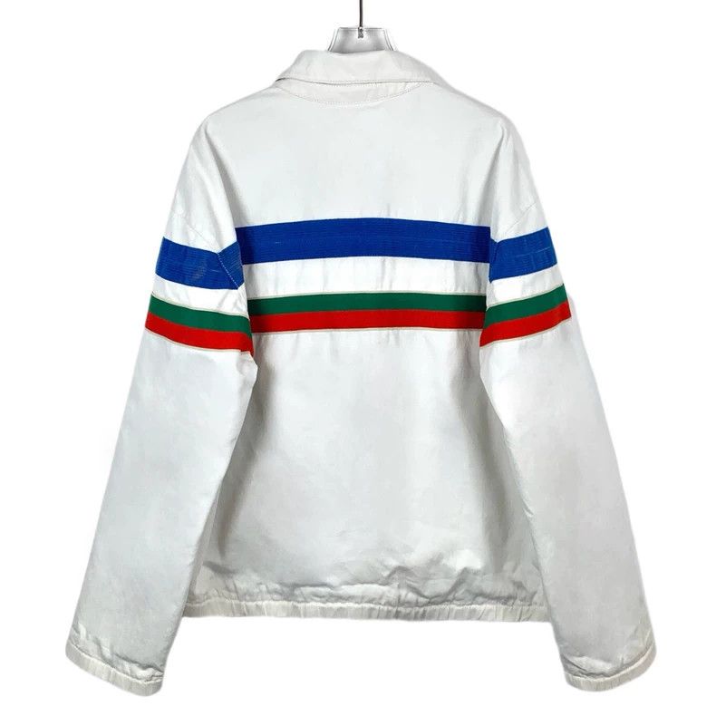 Gucci Gucci White logo striped cotton zipper jacket 2501-Nextarro Size US M / EU 48-50 / 2 - 2 Thumbnail