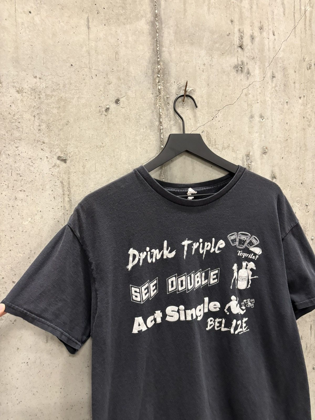 Vintage Vintage Drink Triple See Double Shirt Faded Distress Grunge Size US XL / EU 56 / 4 - 6 Thumbnail
