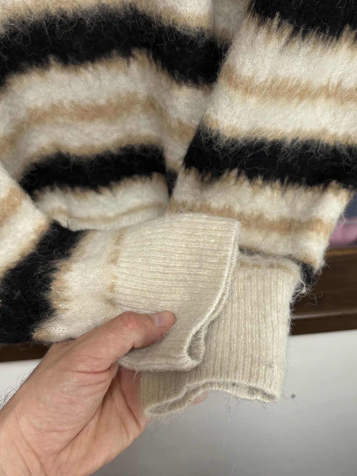 Allsaints AllSaints Striped Wool Alpaca Oversized Sweater Marni Vibe Size US S / EU 44-46 / 1 - 3 Thumbnail