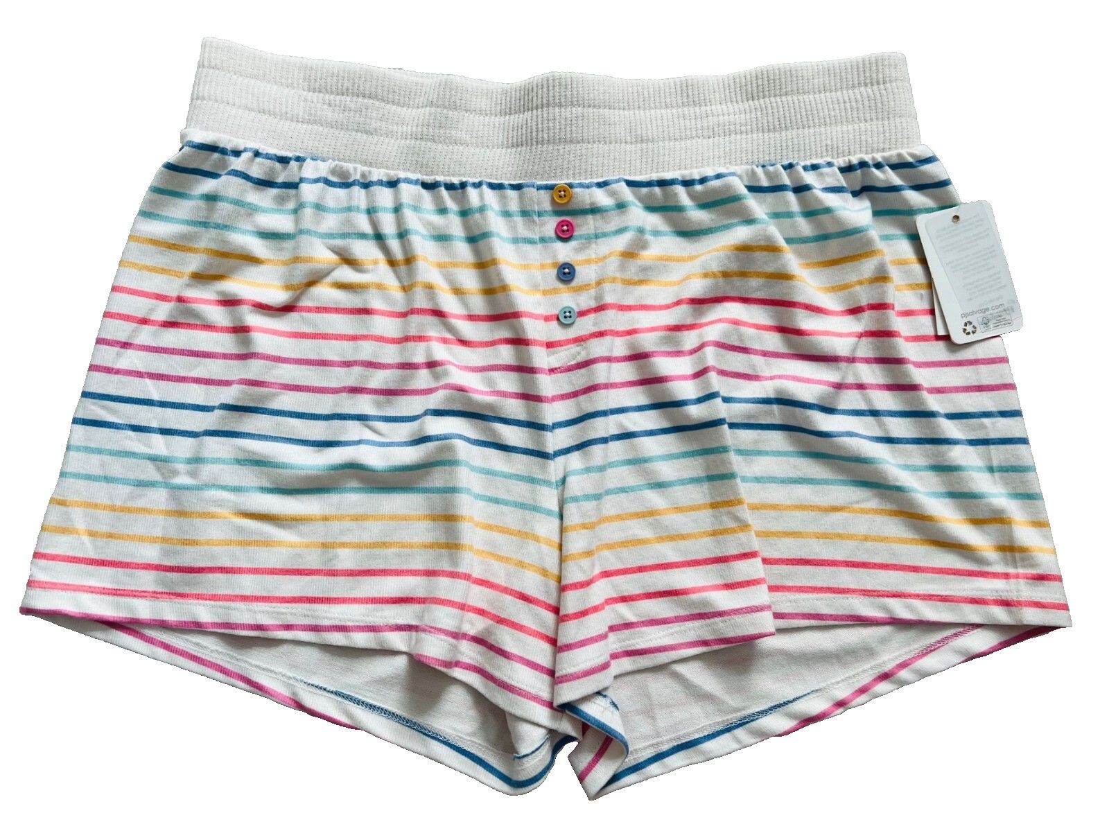 Other PJ Salvage Button Up Striped Babe Sleep Shorts ( XL ) Size 24" / US 00 / IT 34 - 2 Thumbnail