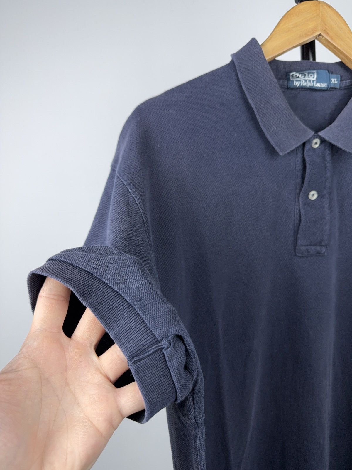 Polo Ralph Lauren Vintage 90s Polo Ralph Lauren #9 Big Pony Faded Polo Shirt Size US L / EU 52-54 / 3 - 7 Thumbnail