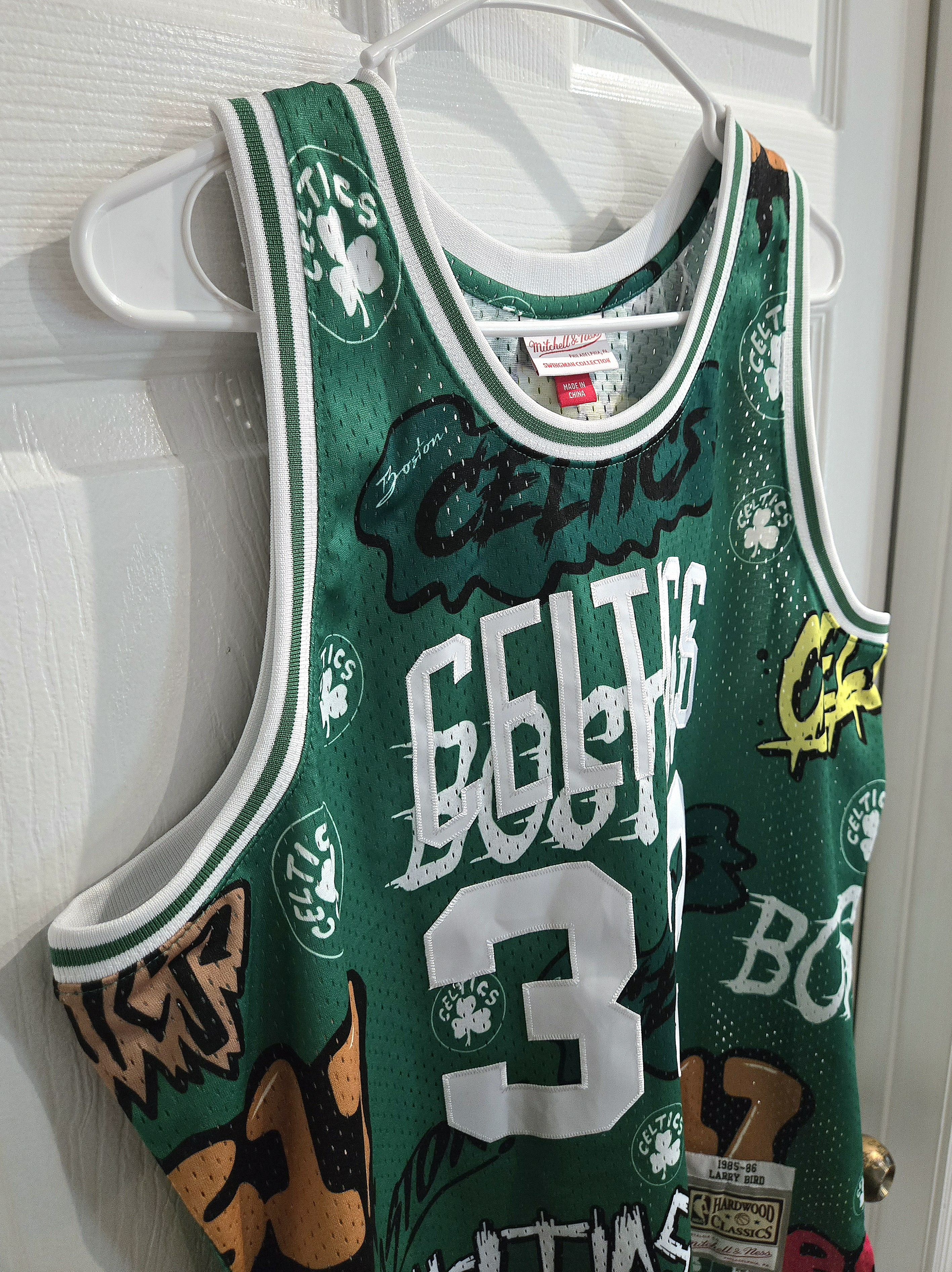 Mitchell & Ness × NBA NBA Larry Bird Boston Celtics Slap Sticker Swingman Jersey Size US L / EU 52-54 / 3 - 5 Thumbnail