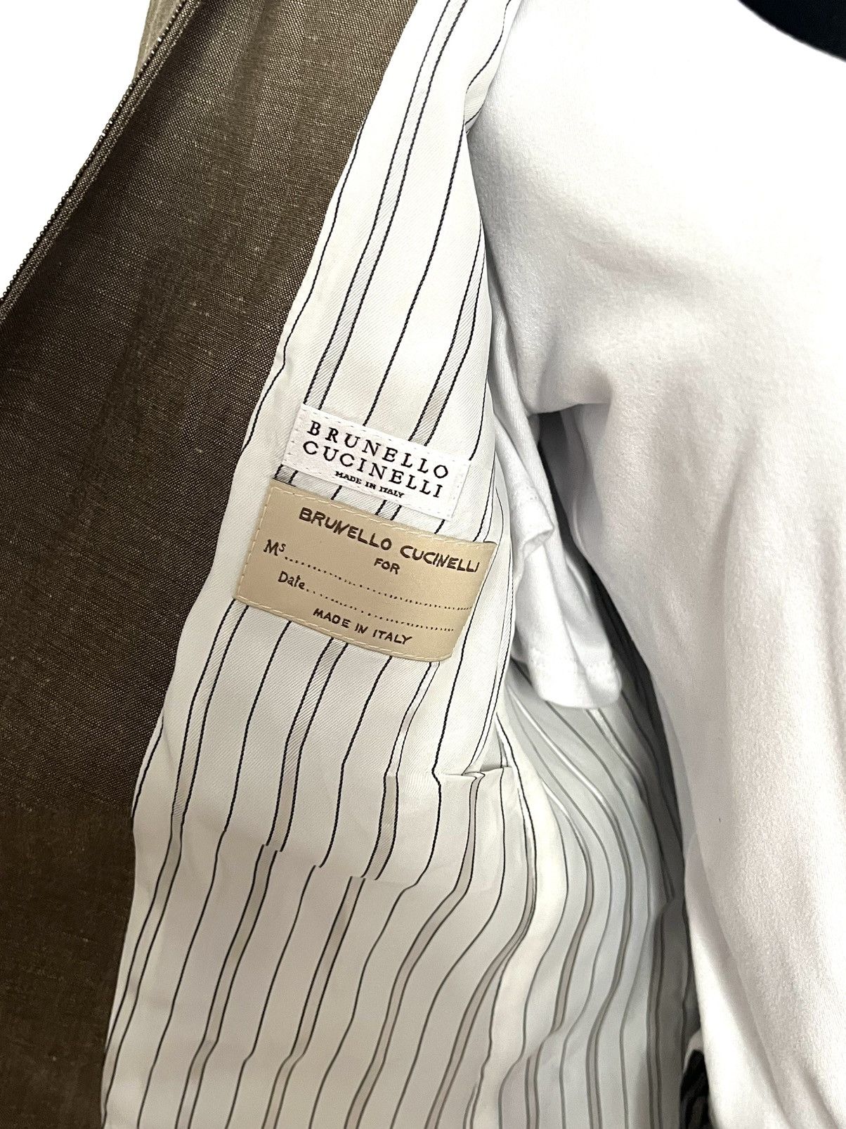 Brunello Cucinelli Italian premium brand jacket made of virgin wool and linen Size M / US 6-8 / IT 42-44 - 13 Thumbnail