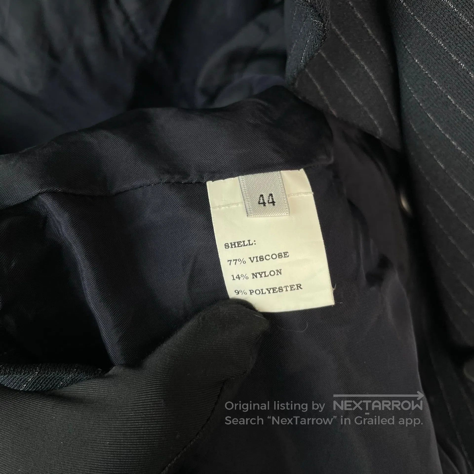 Gildan Giada Navy Striped Lapel Suit Skirt| Size M / US 6-8 / IT 42-44 - 7 Thumbnail