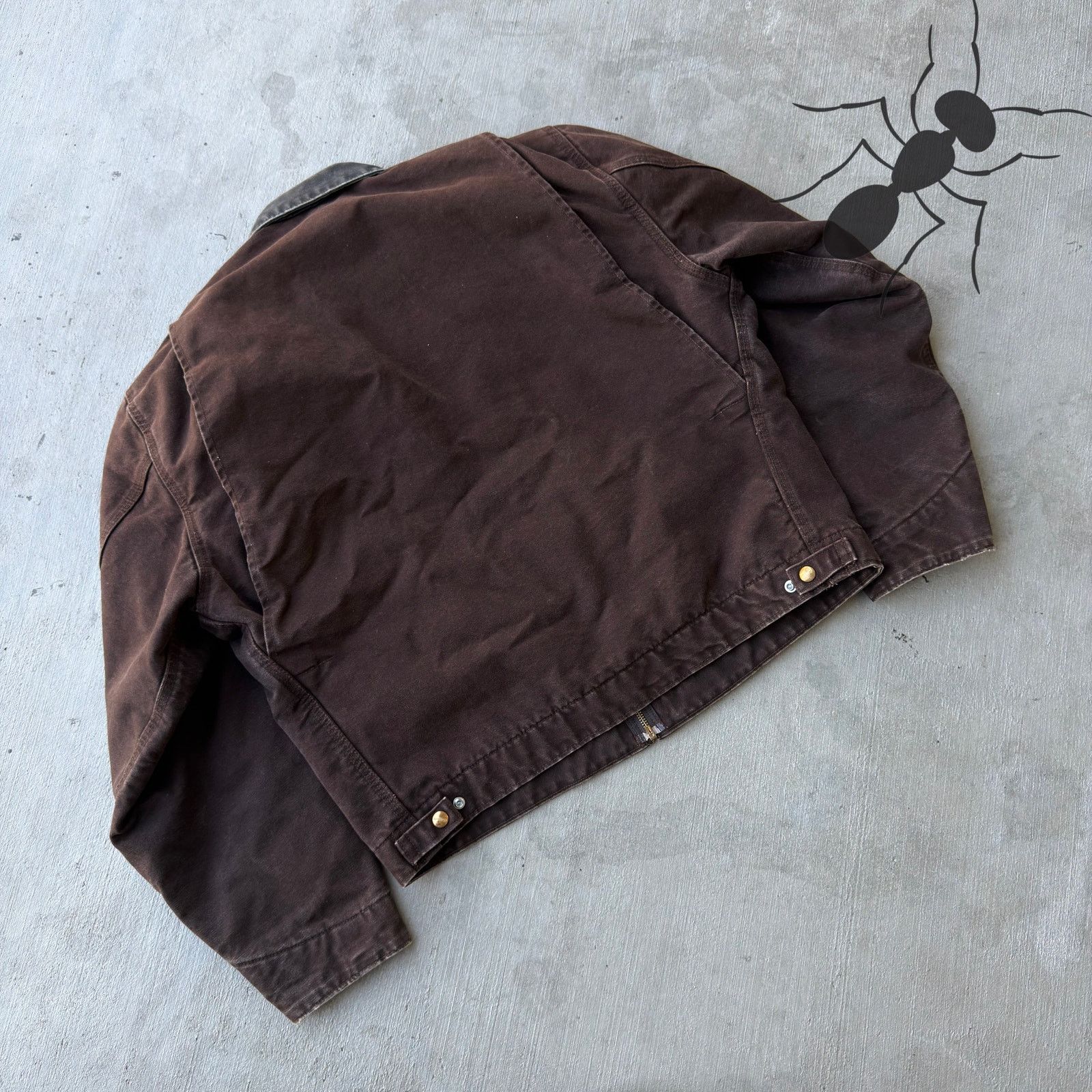 Carhartt × Vintage Carhartt J97 DKB brown Detroit work wear jacket Size US L / EU 52-54 / 3 - 7 Thumbnail