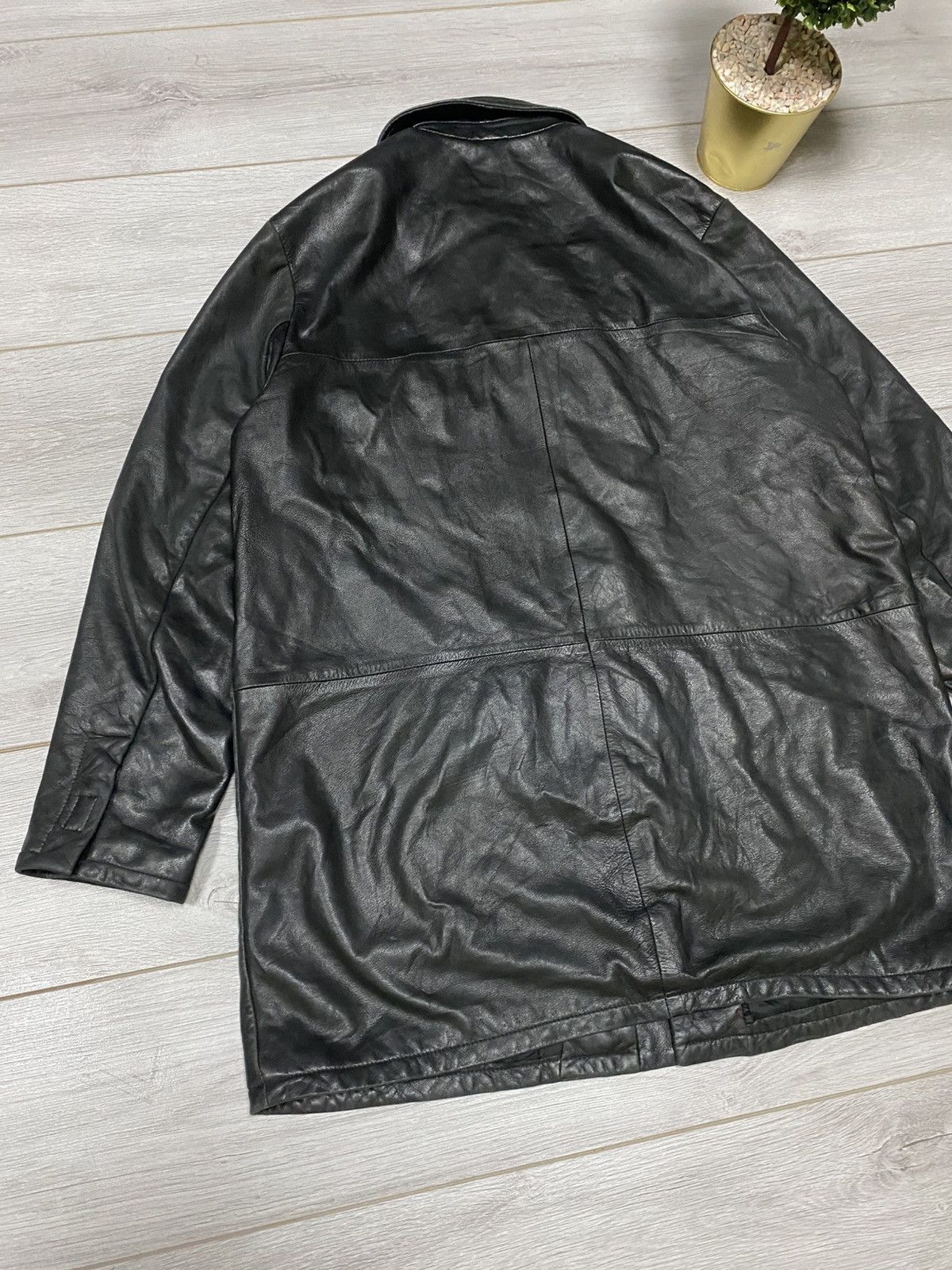 Versace Jeans Couture Versace RARE vintage leather jacket reflective Size US XL / EU 56 / 4 - 17 Thumbnail