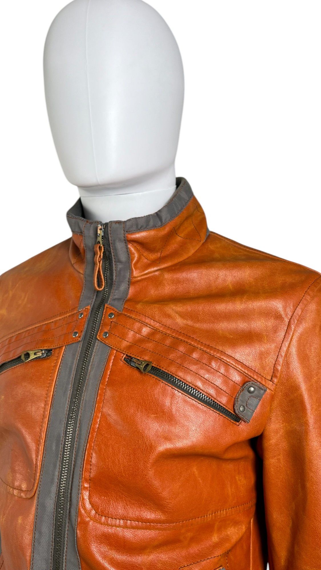 Giorgio Armani Orange PVC Wool Jacket Size US L / EU 52-54 / 3 - 6 Thumbnail
