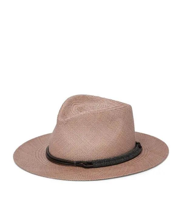 Brunello Cucinelli o1la1rc1a0425 Size: OS/Lady Cap in Brown Size ONE SIZE - 1 Thumbnail