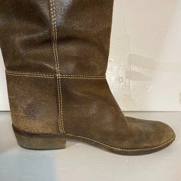 Other Markee Italy Distressed Brown Leather Knee-High Boots Size 7 Size US 7 / IT 37 - 10 Thumbnail