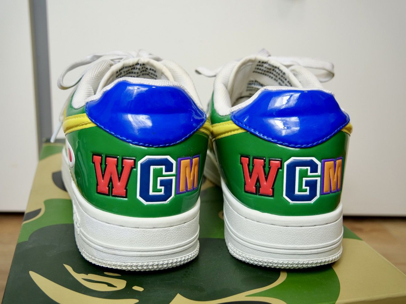 Bape Like New Bathing Ape Brazil SHARK BAPESTA Yellow Blue Green Size US 8 / EU 41 - 5 Thumbnail