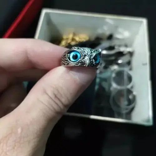 Other Owl Eyes Ring Adjustable Size ONE SIZE - 3 Thumbnail