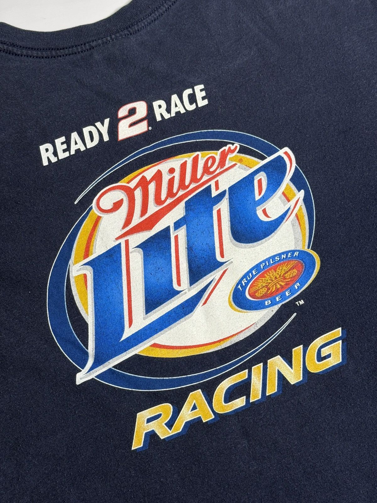 NASCAR VINTAGE Y2K Nascar Miller Lite Tee “Navy” [XL] PREOWNED Size US XL / EU 56 / 4 - 2 Thumbnail