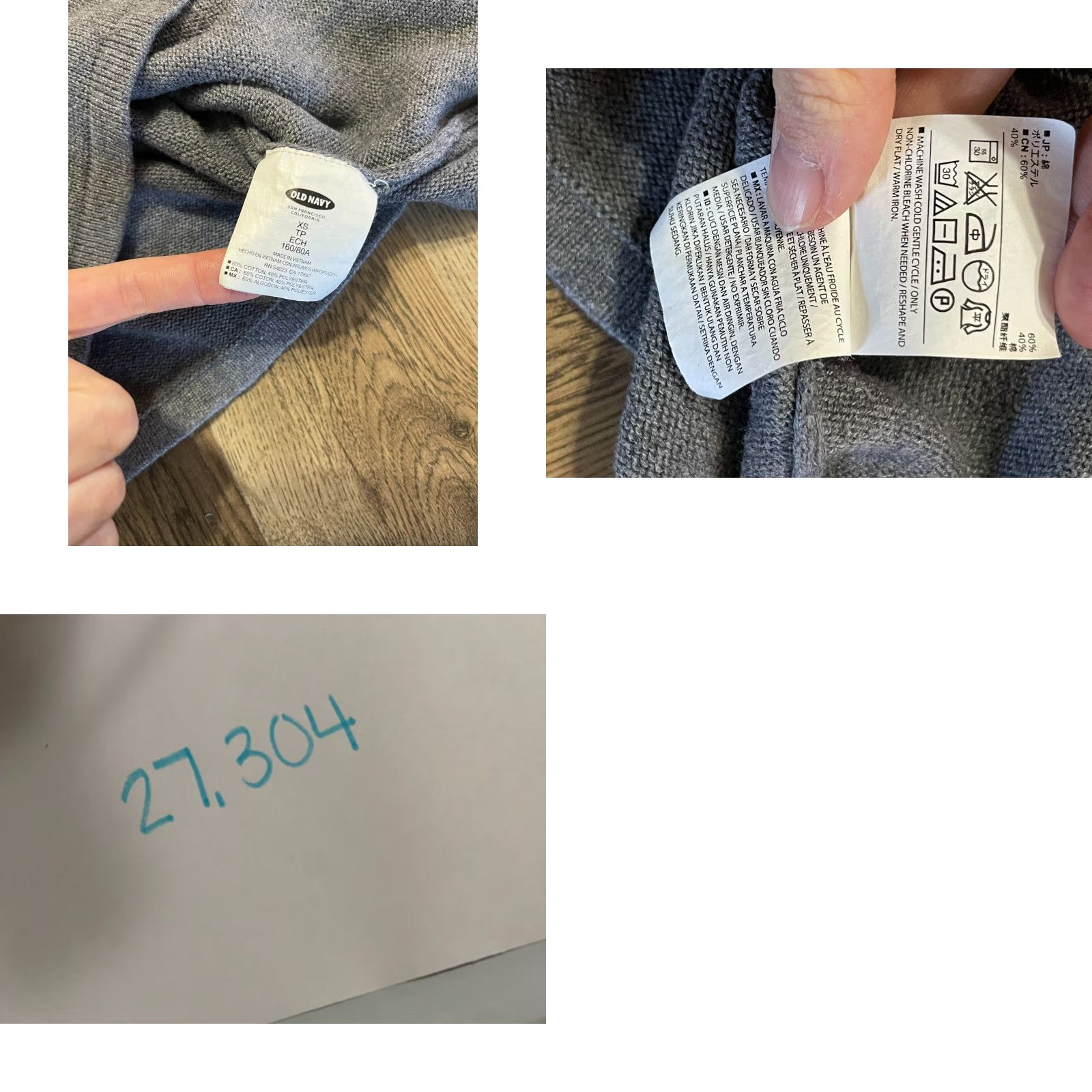 Old Navy Old Navy Shirt Women's XS Regular Gray Long Sleeve V-Neck Pullover Casual Basic Modern 0 Size XS / US 0-2 / IT 36-38 - 8 Thumbnail