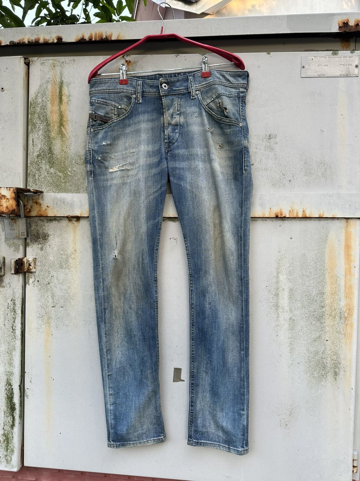 Diesel 👹Vintage THRASHED Diesel Skinny Jeans Size US 30 / EU 46 - 3 Thumbnail