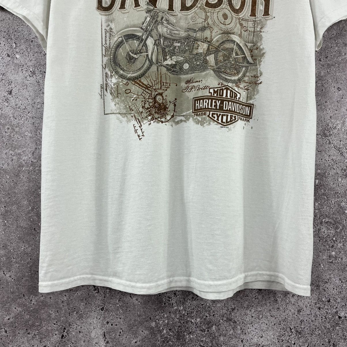 Harley Davidson Harley Davidson 2014-HD T-Shirt White Double Big Logo Sz L Size US L / EU 52-54 / 3 - 2 Thumbnail