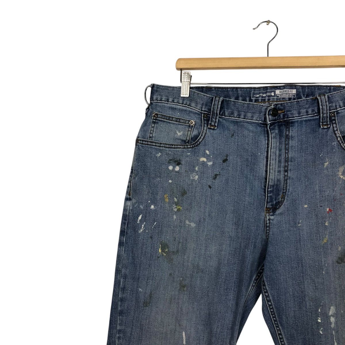 Carhartt 🔥CONSTRUCTION DESIGN VINTAGE CARHARTT DISTRESSED RUGGED FLEX Size US 36 / EU 52 - 9 Thumbnail