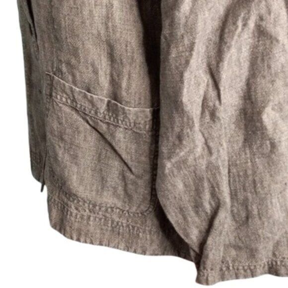 J. Jill J. Jill XL Women's Linen Jacket Black Long Sleeve Button Fro Size XL / US 12-14 / IT 48-50 - 3 Thumbnail