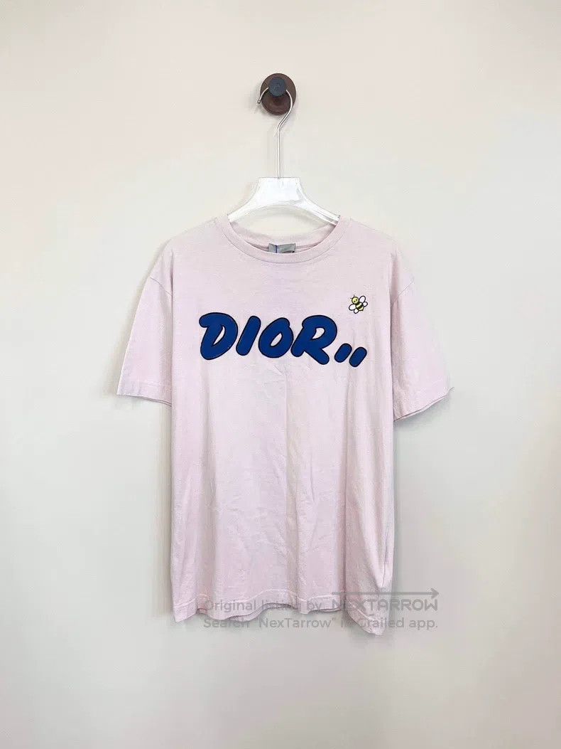 Dior Pink little bee letter logo short sleeve