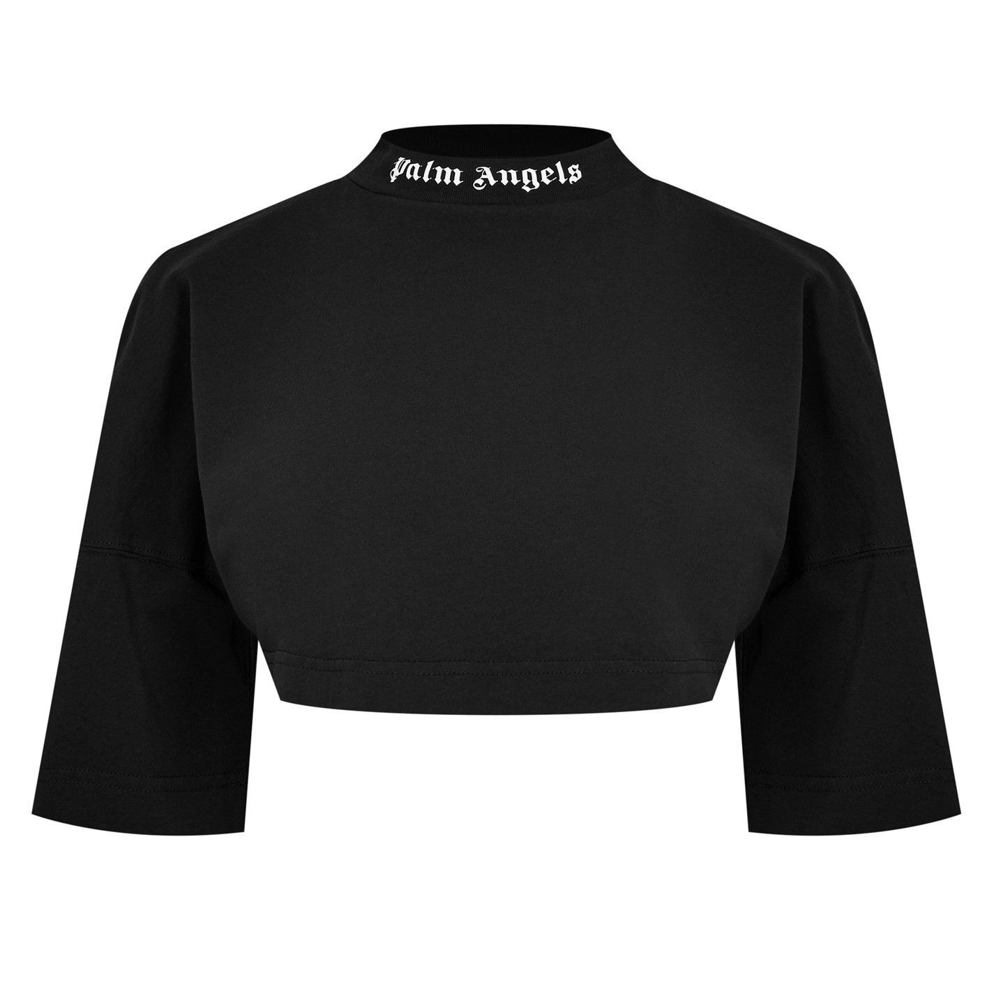 Palm Angels o1g2r1mq0325 Logo Crop T-Shirt in Black Size XL / US 12-14 / IT 48-50 - 1 Thumbnail